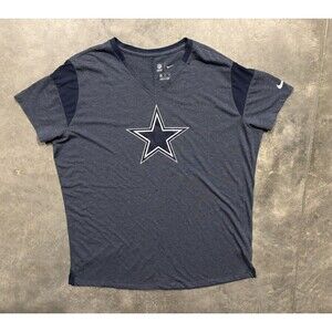 Nike Dallas Cowboys Shirt NFL Team Football Women's XXL Mid V-Neck 2XL